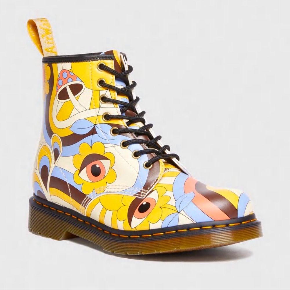 Dr. Martens Vegan 1460 Retro Ray Kemble Boot Parchment Beige 6